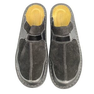 Naot Shoes Womens Size 11 Black Suede Clog Slip On Allegro Comfort Arch Support